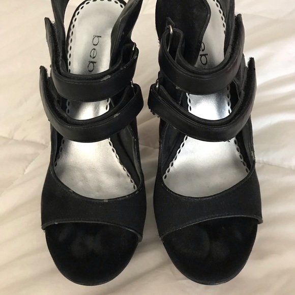 bebe Shoes - Bebe Black Ladies Heels